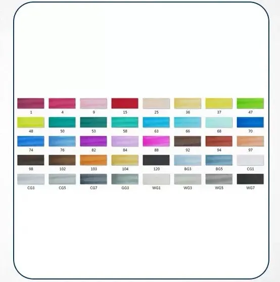 Double-headed alcohol oily colour animation paint pens with round and inclined nibs in multiple colour set options