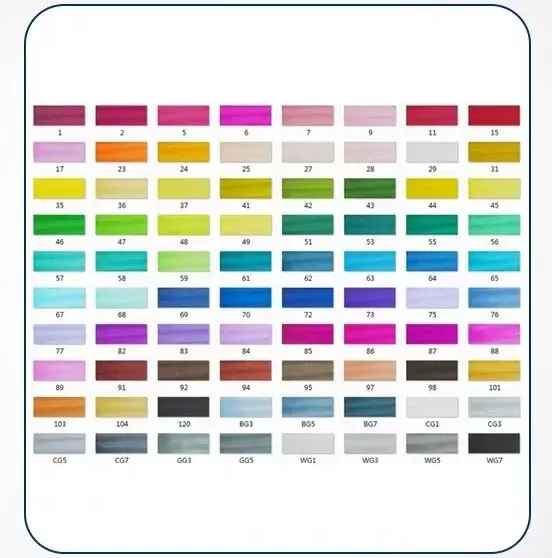 Double-headed alcohol oily colour animation paint pens with round and inclined nibs in multiple colour set options