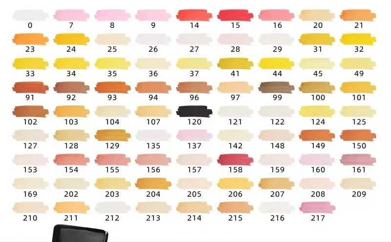 Double-headed alcohol oily colour animation paint pens with round and inclined nibs in multiple colour set options