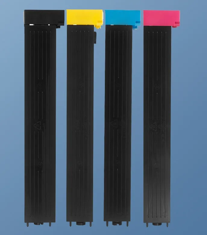 MND printer powder box and development unit replacement set with colour-coded CMYK components and drum assemblies