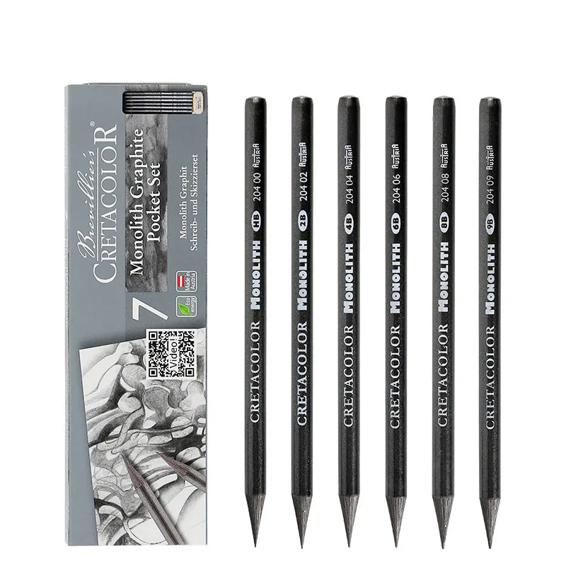Wood-free graphite sketching pencil in 2B, 4B, or HB hardness for drawing