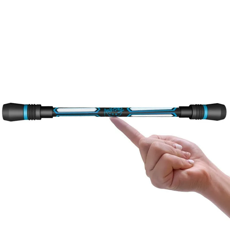 Frosted silica gel anti-slip spinning pen showing 0.35mm fine tip and 210mm length.