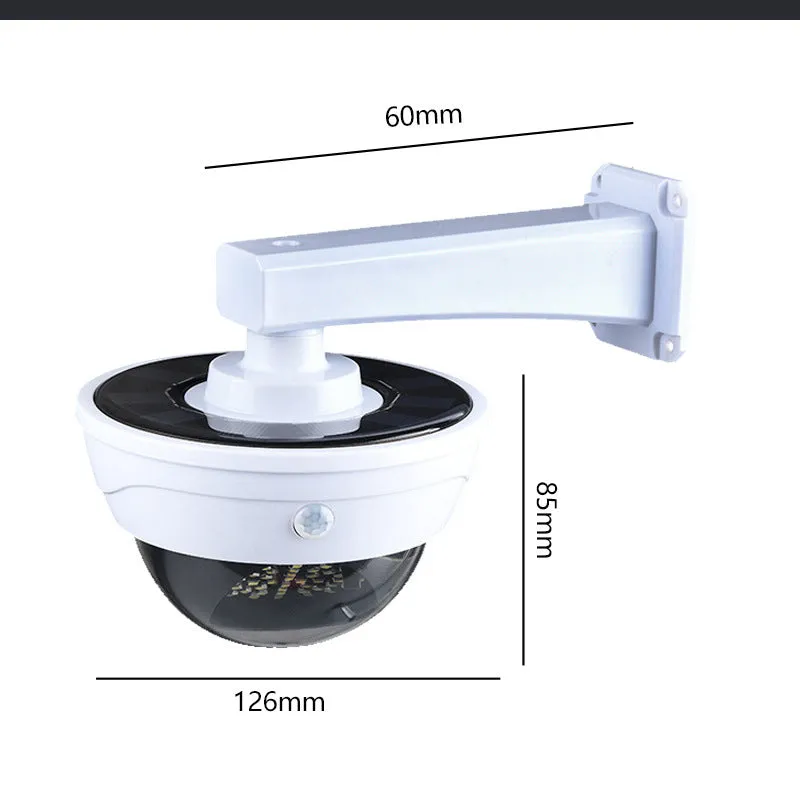 Outdoor solar simulation monitor lamp with abstract design for courtyard wall mounting.