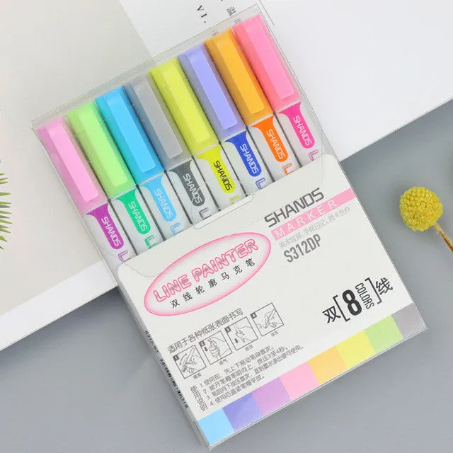 Flash Colour Acrylic Painter Pens in a set, showing fine-tipped nibs, for arts and crafts.