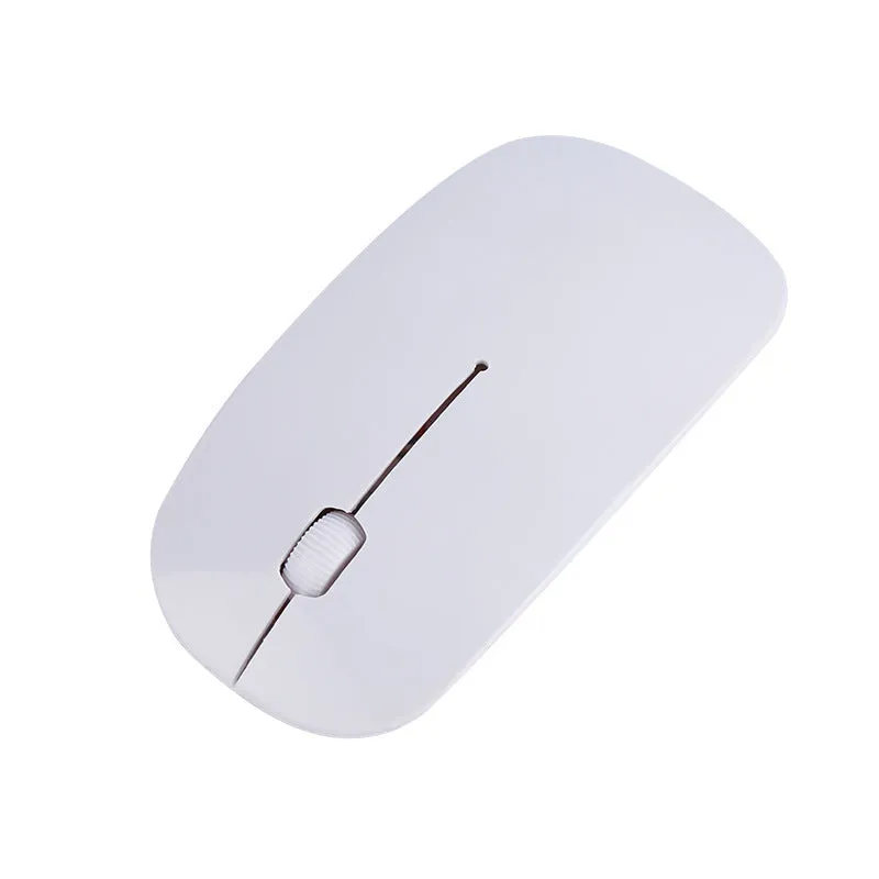 Wireless USB computer mouse available in six colours: black, blue, green, pink, red, and white