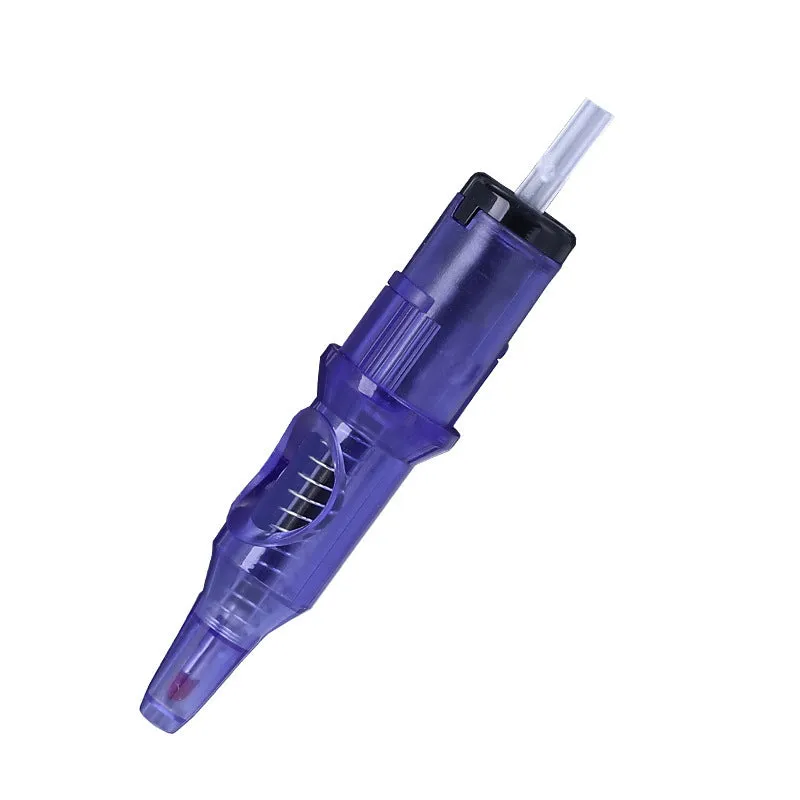 16.5cm long tattoo colour pen with integrated needle for line drawing, shown in multiple colour options.