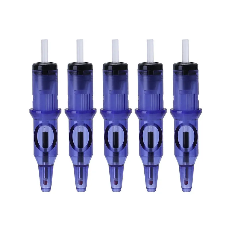 16.5cm long tattoo colour pen with integrated needle for line drawing, shown in multiple colour options.