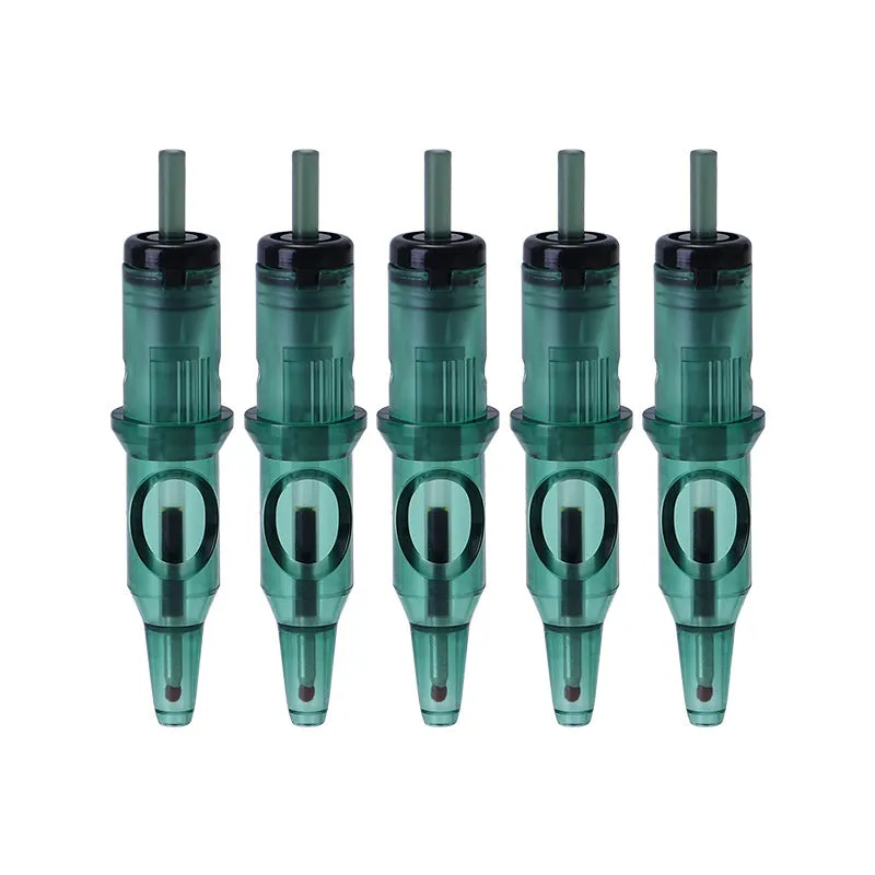 16.5cm long tattoo colour pen with integrated needle for line drawing, shown in multiple colour options.
