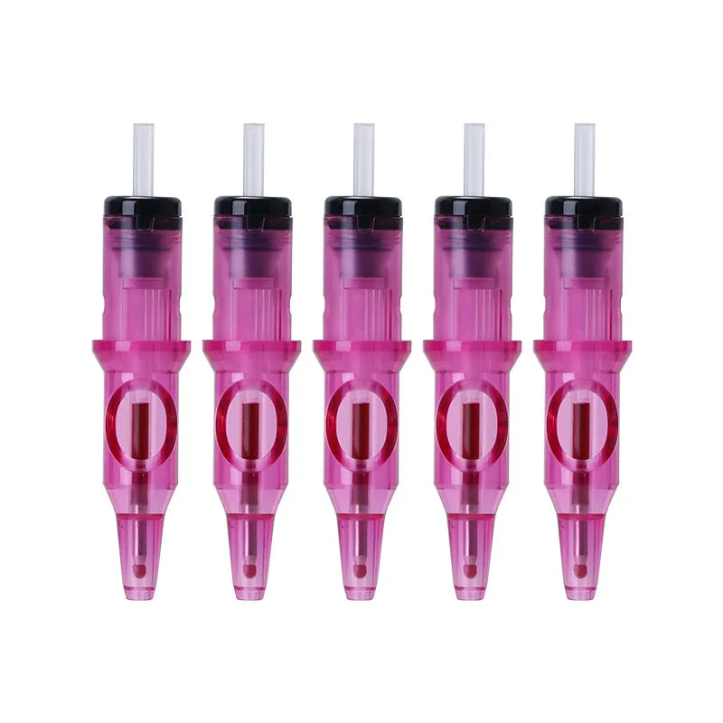16.5cm long tattoo colour pen with integrated needle for line drawing, shown in multiple colour options.