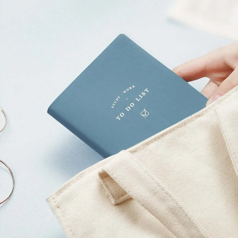 Simple Style portable todo list notebook in blue, green, pink, or yellow PU cover, showing 96 pages of eye protection paper.