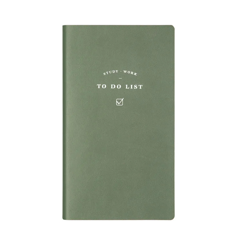 Simple Style portable todo list notebook in blue, green, pink, or yellow PU cover, showing 96 pages of eye protection paper.