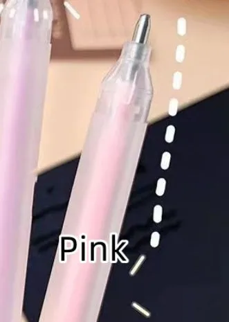 Macaroon coloured quick-dry dispensing pen with cap-pulling design