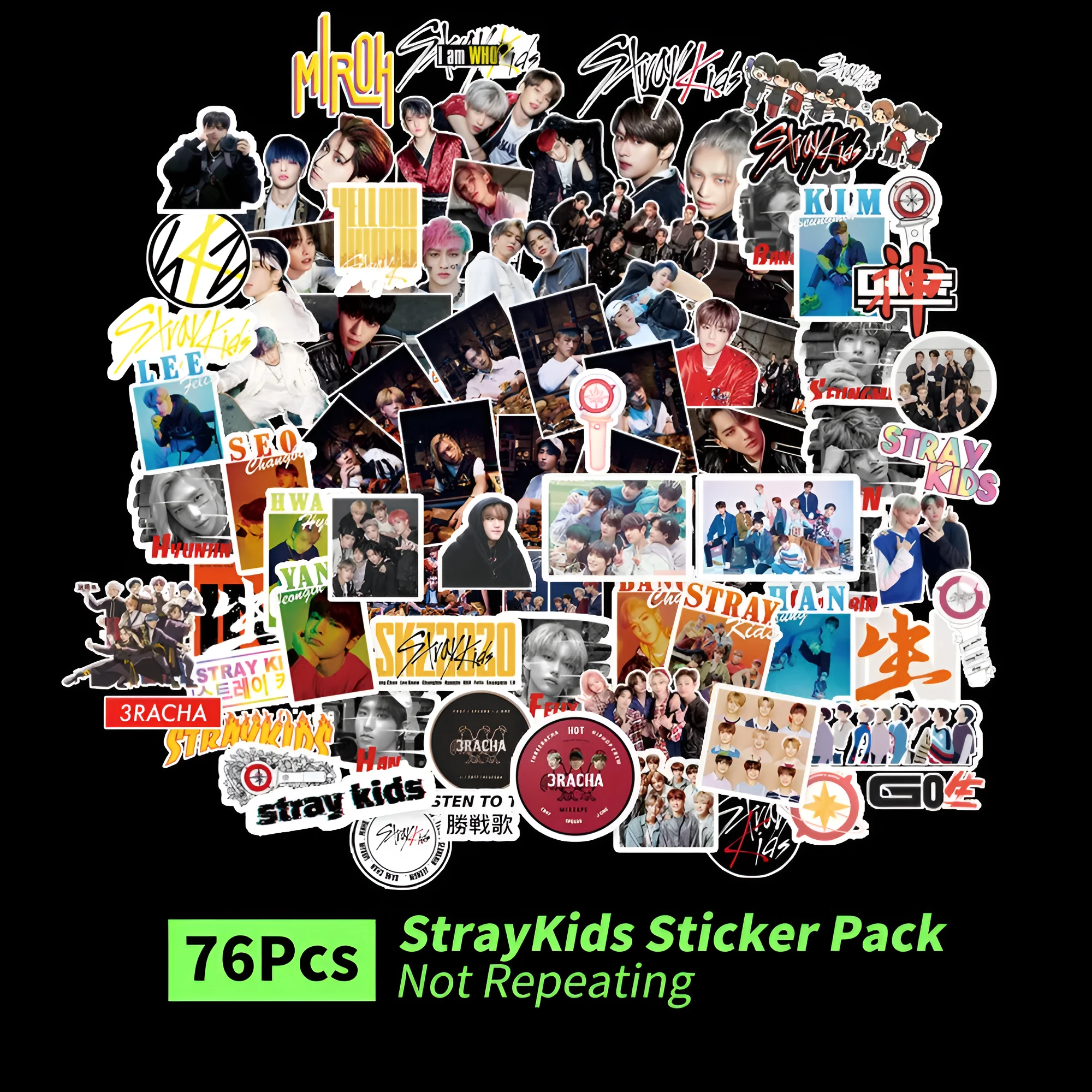 K-pop star and luggage stickers featuring EXO NCT127 Stray Kids TWICE GOT7 SEVENTEEN TXT designs
