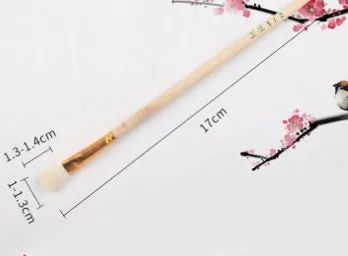 Painting pen with wool brush head and ceramic barrel for watercolour and oil tracing