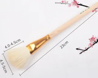 Painting pen with wool brush head and ceramic barrel for watercolour and oil tracing