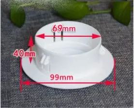 Air conditioning wall hole cover kit with plastic plugs, tuyere covers, and sealing glue for 37-165mm openings