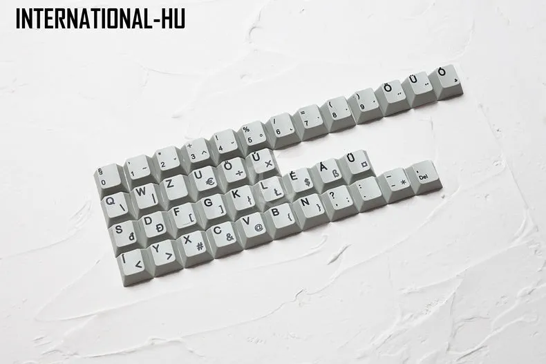 Wired computer keyboard with international symbols for multiple European language layouts