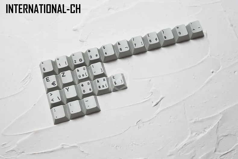 Wired computer keyboard with international symbols for multiple European language layouts
