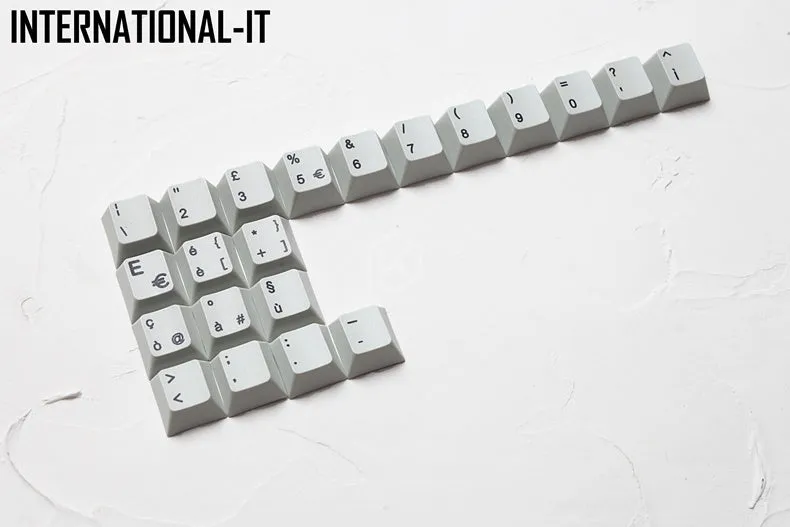 Wired computer keyboard with international symbols for multiple European language layouts