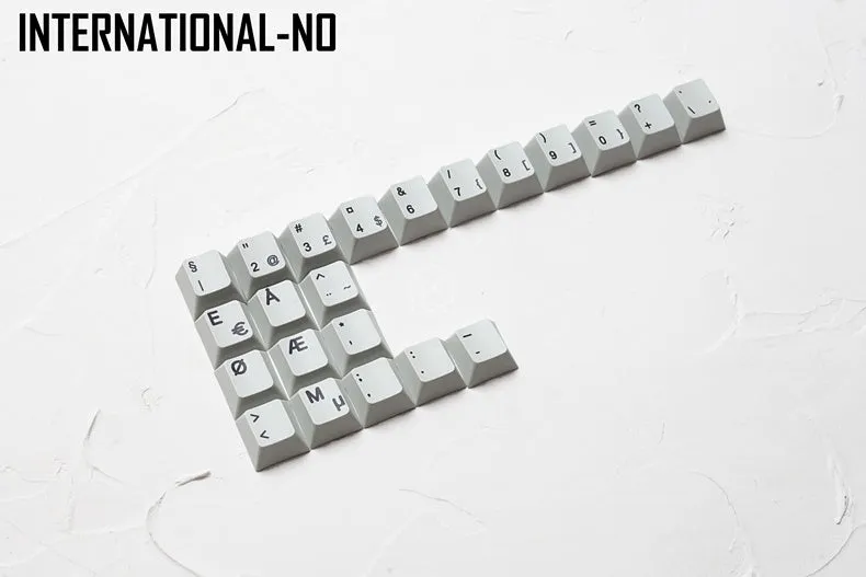 Wired computer keyboard with international symbols for multiple European language layouts