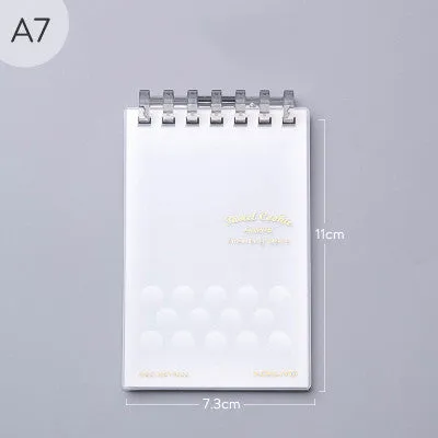 A7 hard cover detachable coil notebook in Japanese Korean small fresh style with multiple loose-leaf paper options