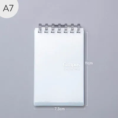 A7 hard cover detachable coil notebook in Japanese Korean small fresh style with multiple loose-leaf paper options
