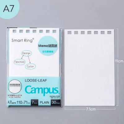 A7 hard cover detachable coil notebook in Japanese Korean small fresh style with multiple loose-leaf paper options