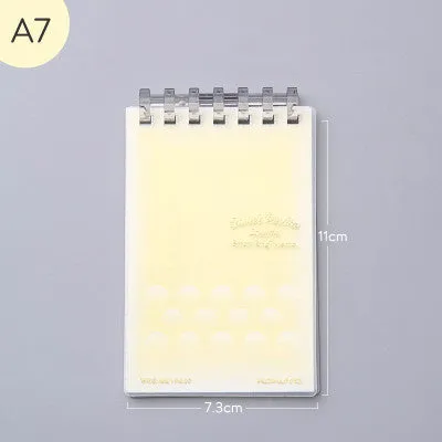 A7 hard cover detachable coil notebook in Japanese Korean small fresh style with multiple loose-leaf paper options