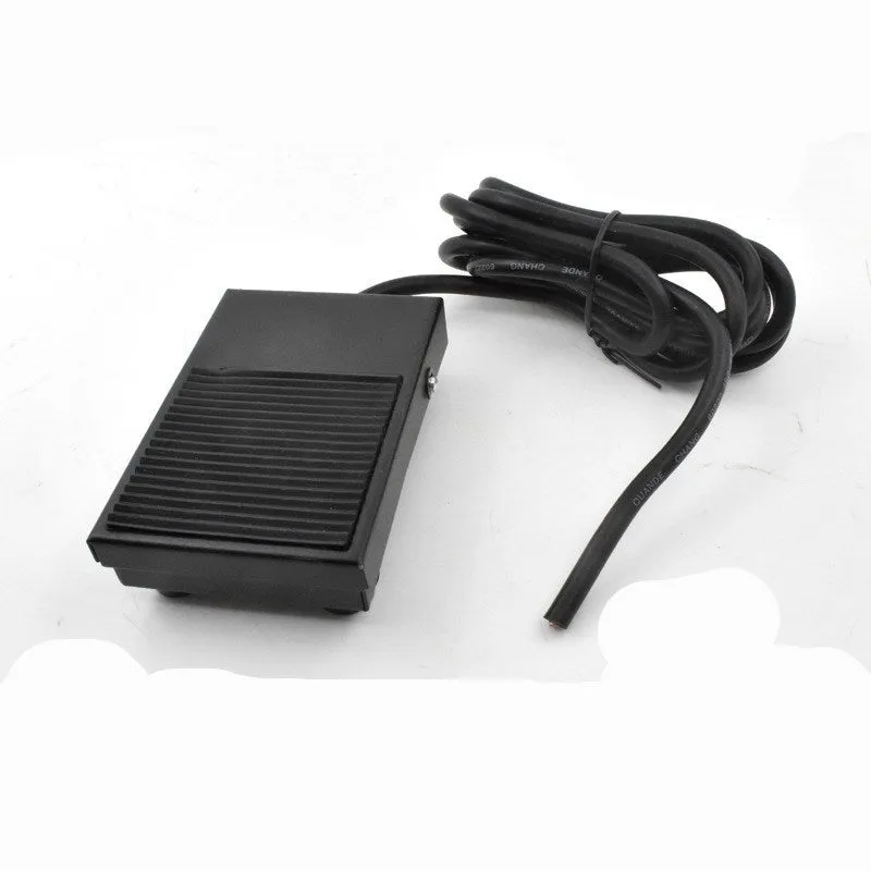 Metal body welding foot switch with rubber padding and 2m cable
