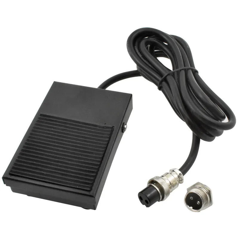 Metal body welding foot switch with rubber padding and 2m cable