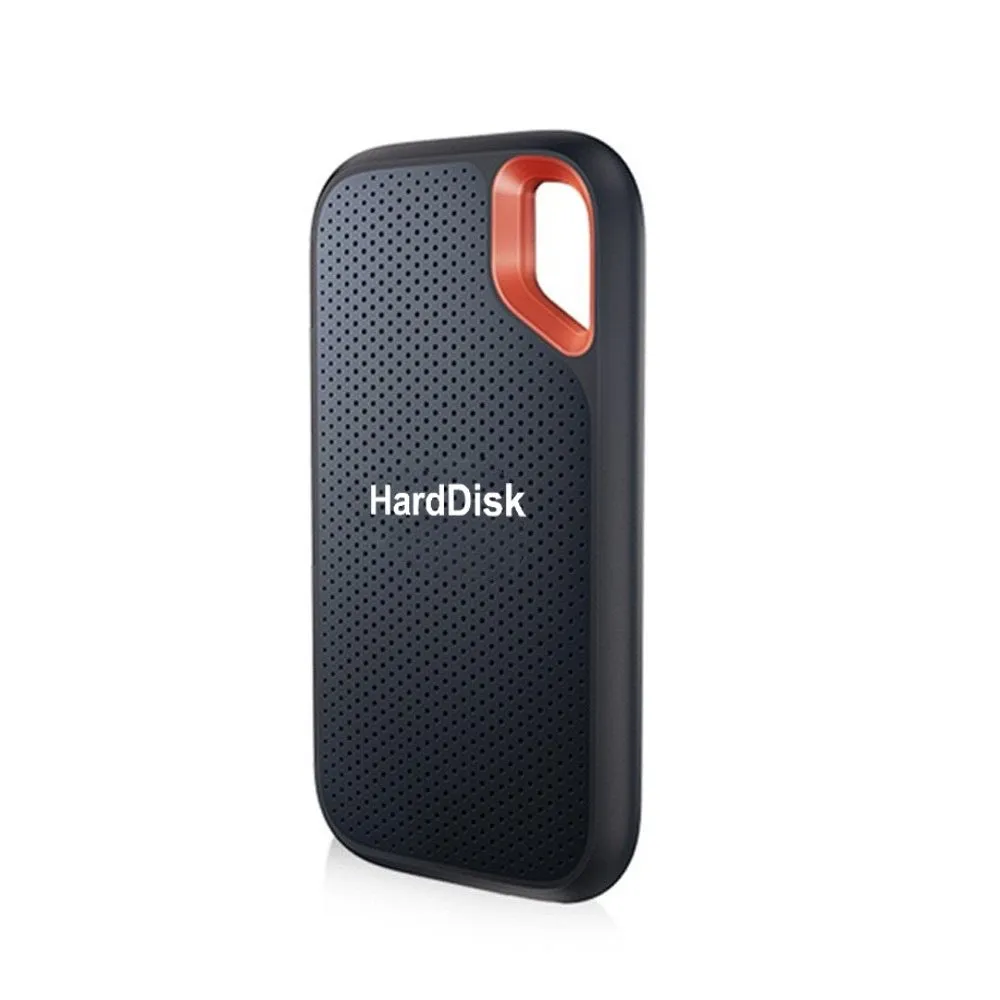 Black mobile SSD external hard drive with Type-C 3.1 interface