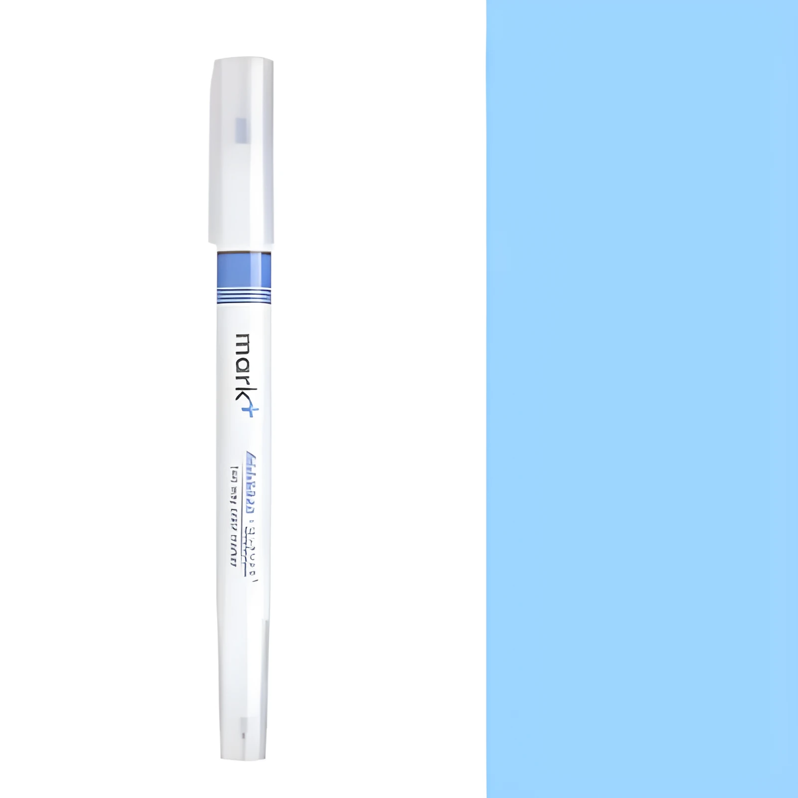 Pastel coloured chisel-tip highlighter pen with a 13cm plastic barrel shown in muted shades.