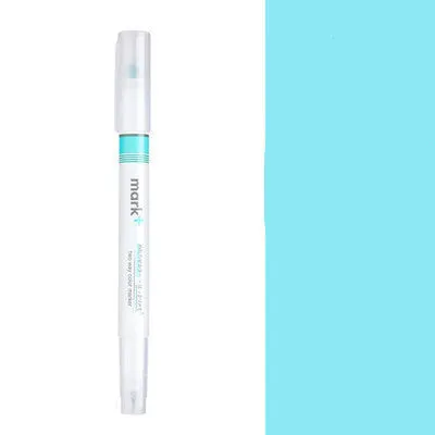 Pastel coloured chisel-tip highlighter pen with a 13cm plastic barrel shown in muted shades.