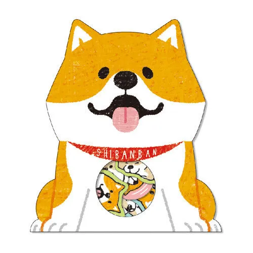 Pack of irregular-shaped dog stickers for hand account decoration in assorted colours