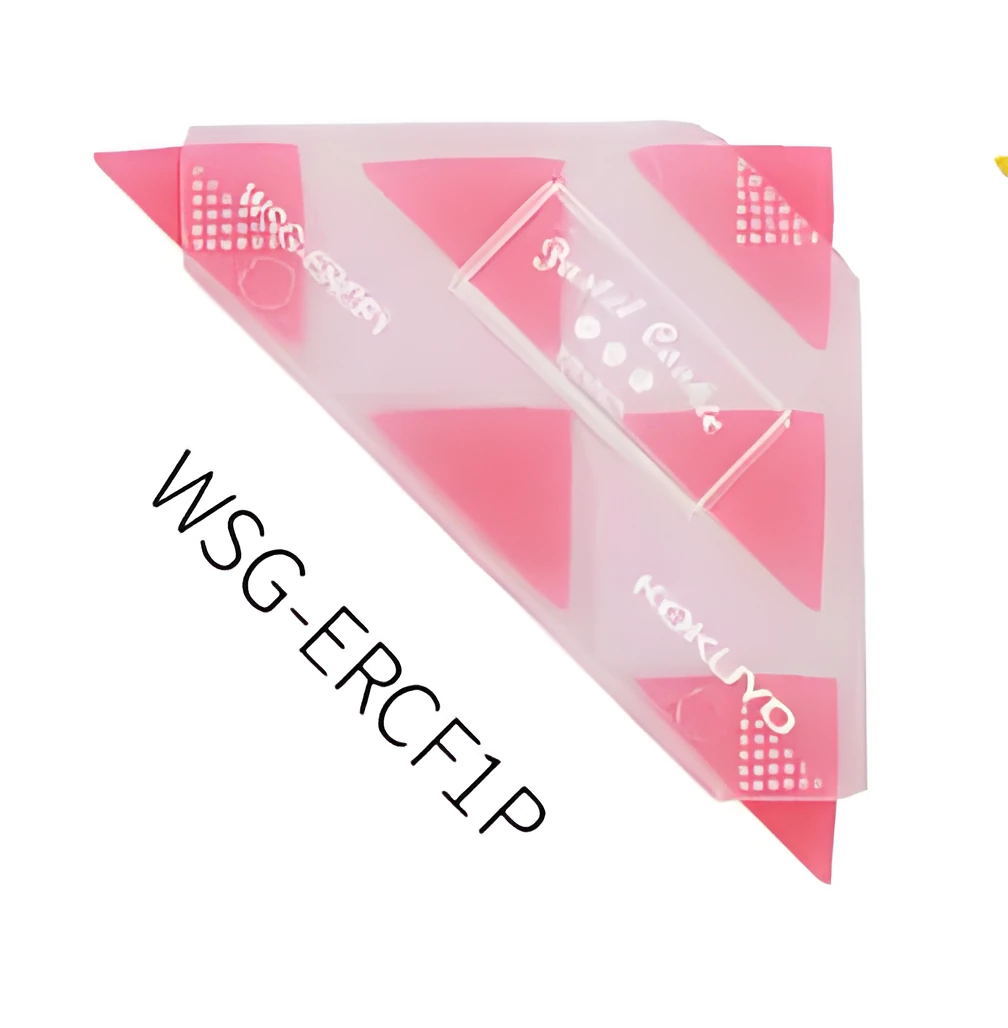 Triangular PVC eraser in multiple colours with pointed corners for detail work