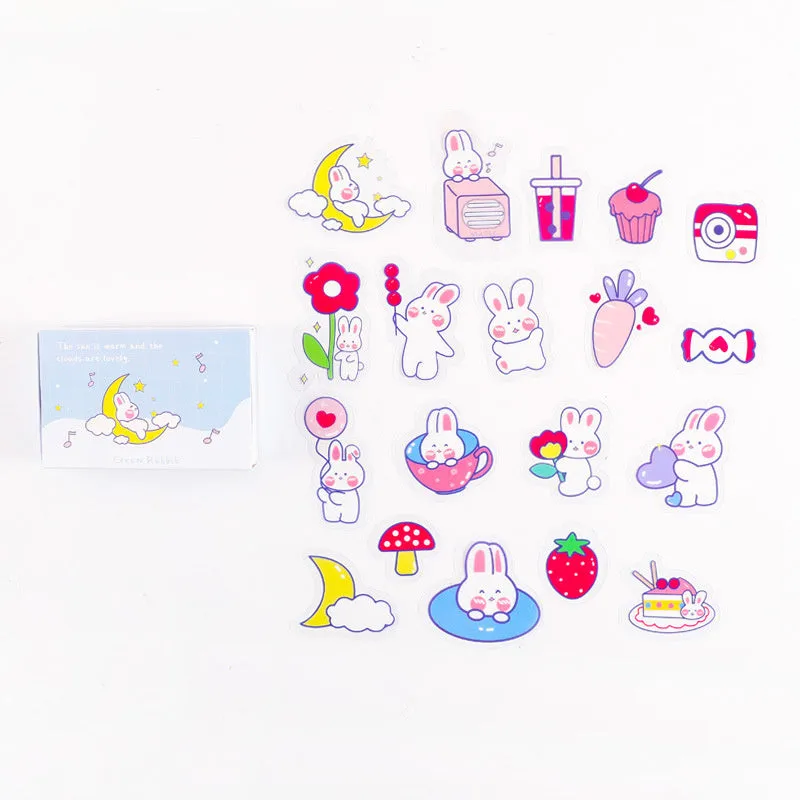 Thibe Little Haruhito 20-piece Korean Ins Wind decorative stationery stickers with animal designs