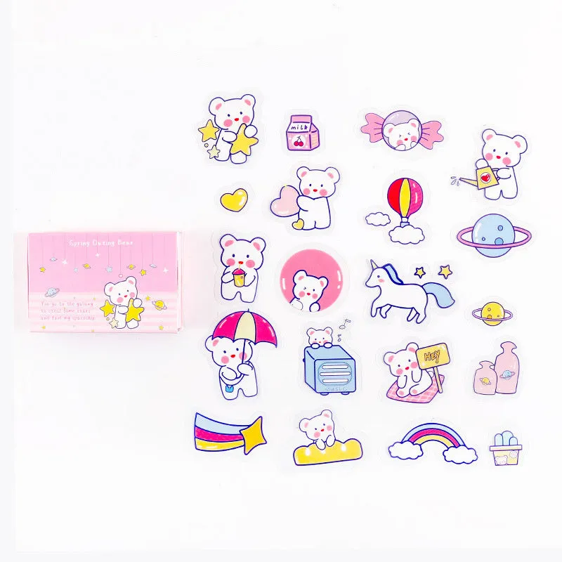 Thibe Little Haruhito 20-piece Korean Ins Wind decorative stationery stickers with animal designs