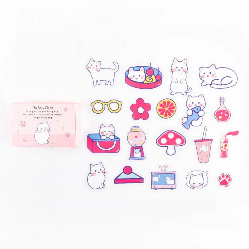 Thibe Little Haruhito 20-piece Korean Ins Wind decorative stationery stickers with animal designs