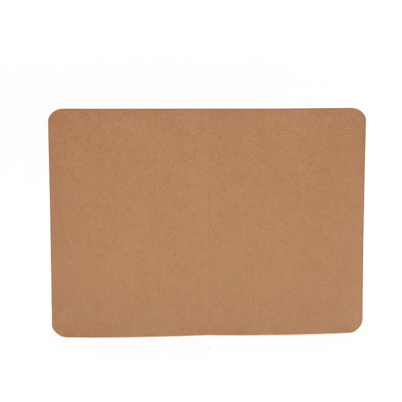 A pack of 100 blank folded kraft paper cards in 10x15cm size, shown in black, brown, and white colours.
