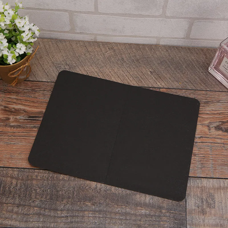 A pack of 100 blank folded kraft paper cards in 10x15cm size, shown in black, brown, and white colours.