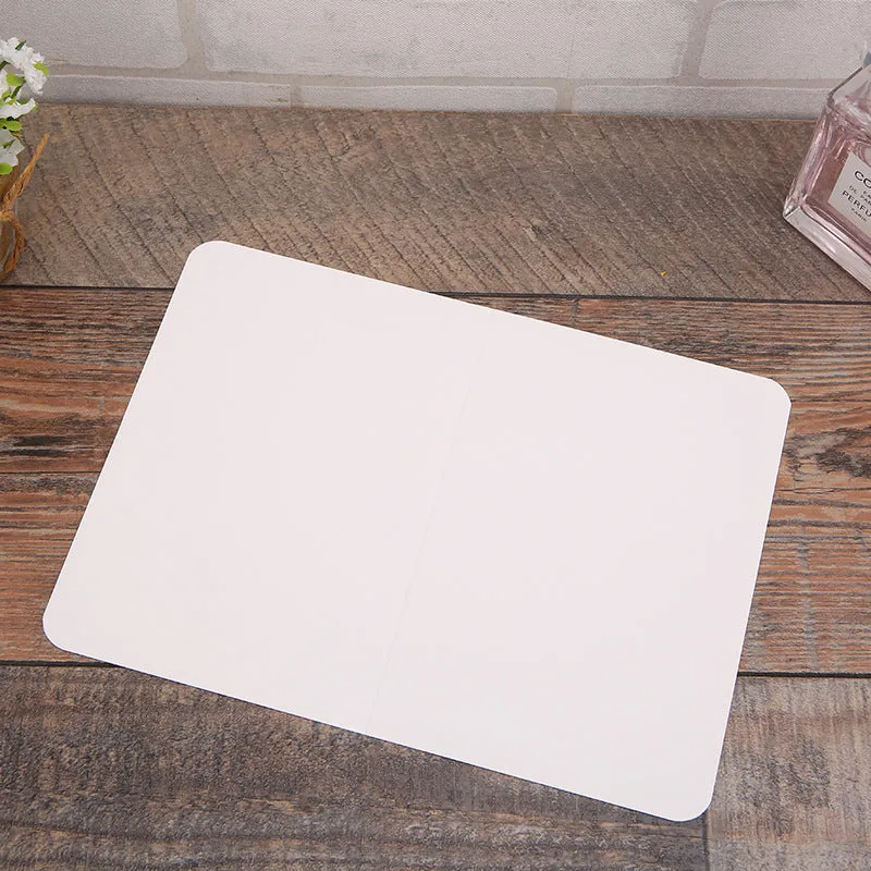 A pack of 100 blank folded kraft paper cards in 10x15cm size, shown in black, brown, and white colours.