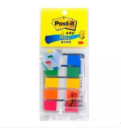 Pack of six books containing small, rectangular removable plastic indicator labels in mixed colours.