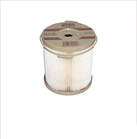 Parker 900FH fuel filter element for oil-water separation in car engine, showing pleated resin construction.