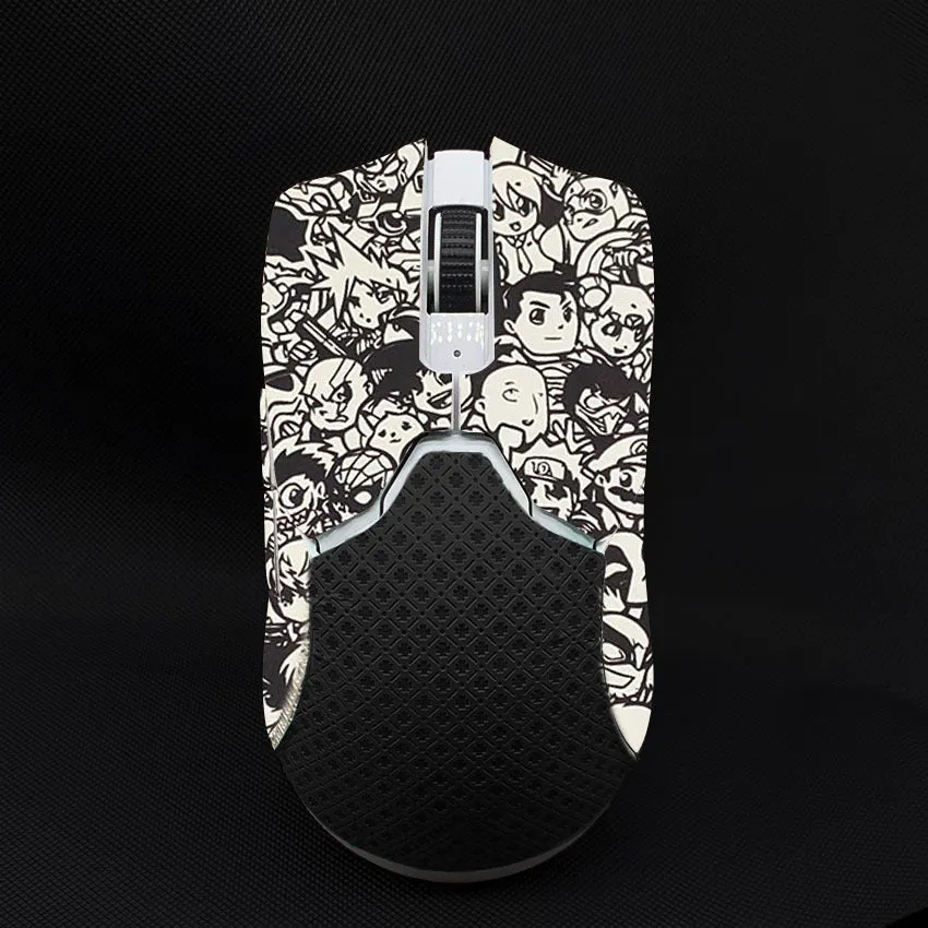 Anti-slip sticker set for computer mouse with multiple colour and design options