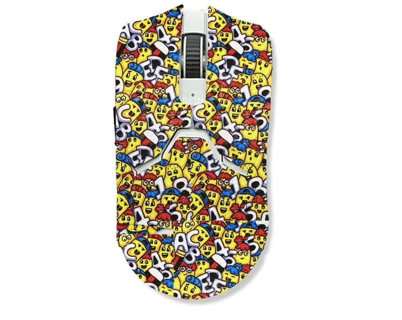 Anti-slip sticker set for computer mouse with multiple colour and design options