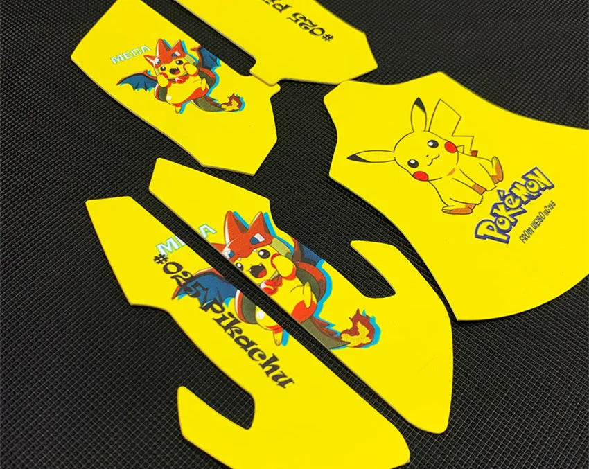 Anti-slip sticker set for computer mouse with multiple colour and design options