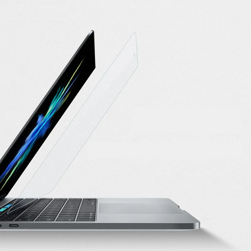 Matte anti-glare screen protector film for 13-inch MacBook Pro with installation tools.
