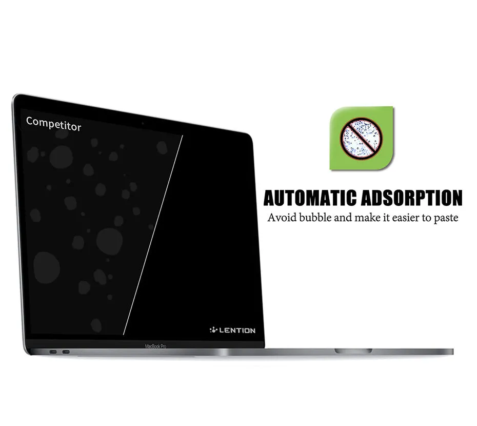 Matte anti-glare screen protector film for 13-inch MacBook Pro with installation tools.