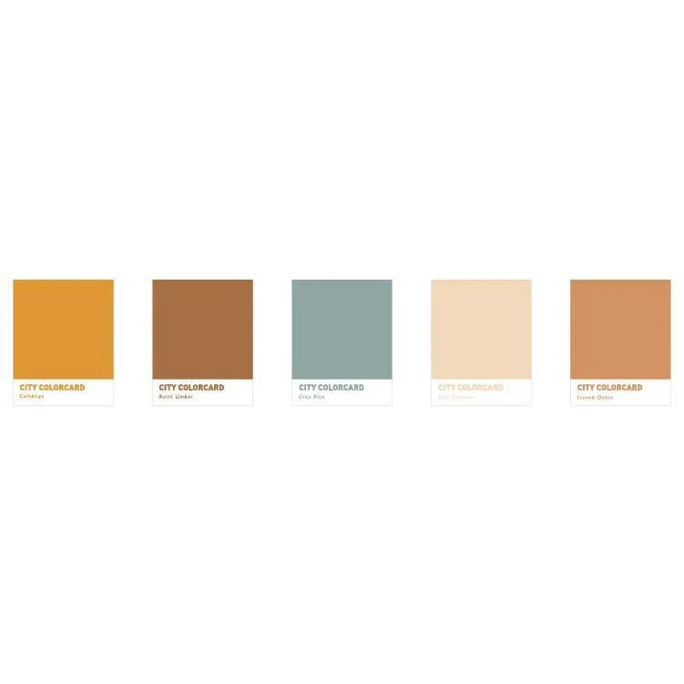 Creative city colour memo note cards rectangle 75x95mm paper notecards four designs