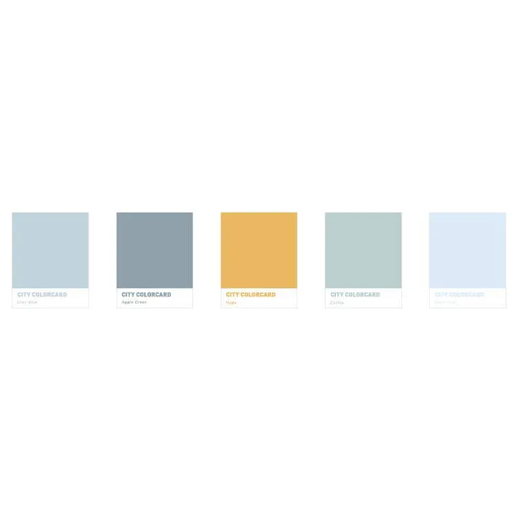 Creative city colour memo note cards rectangle 75x95mm paper notecards four designs